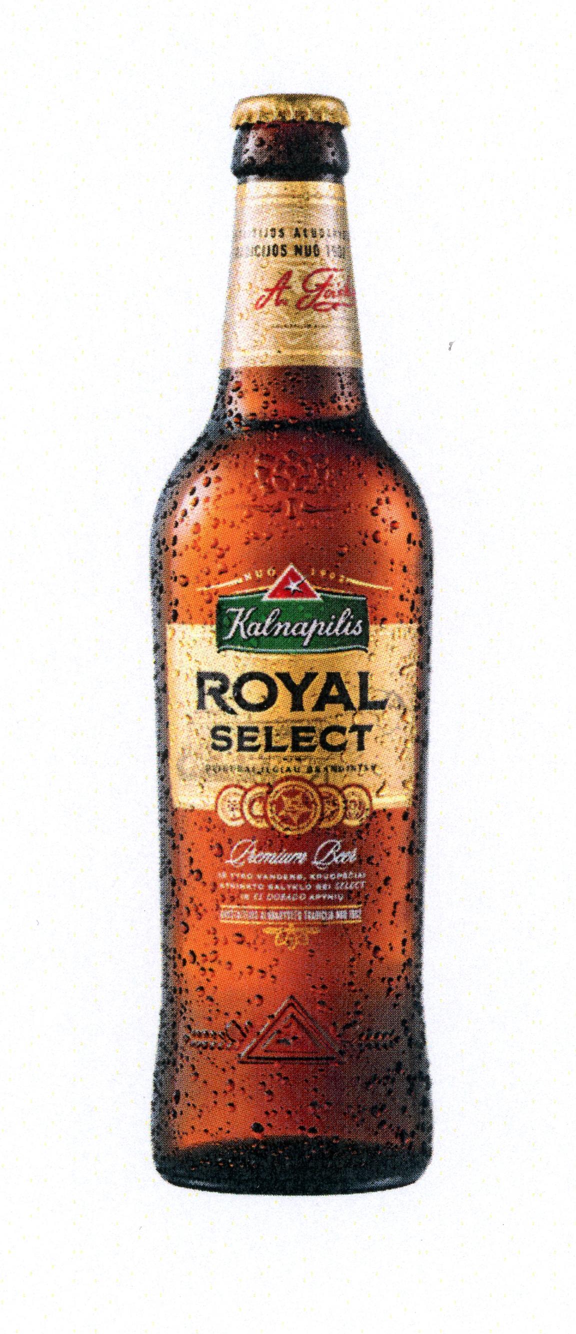 Prekės ženklas: Kalnapilis ROYAL SELECT Premium Beer